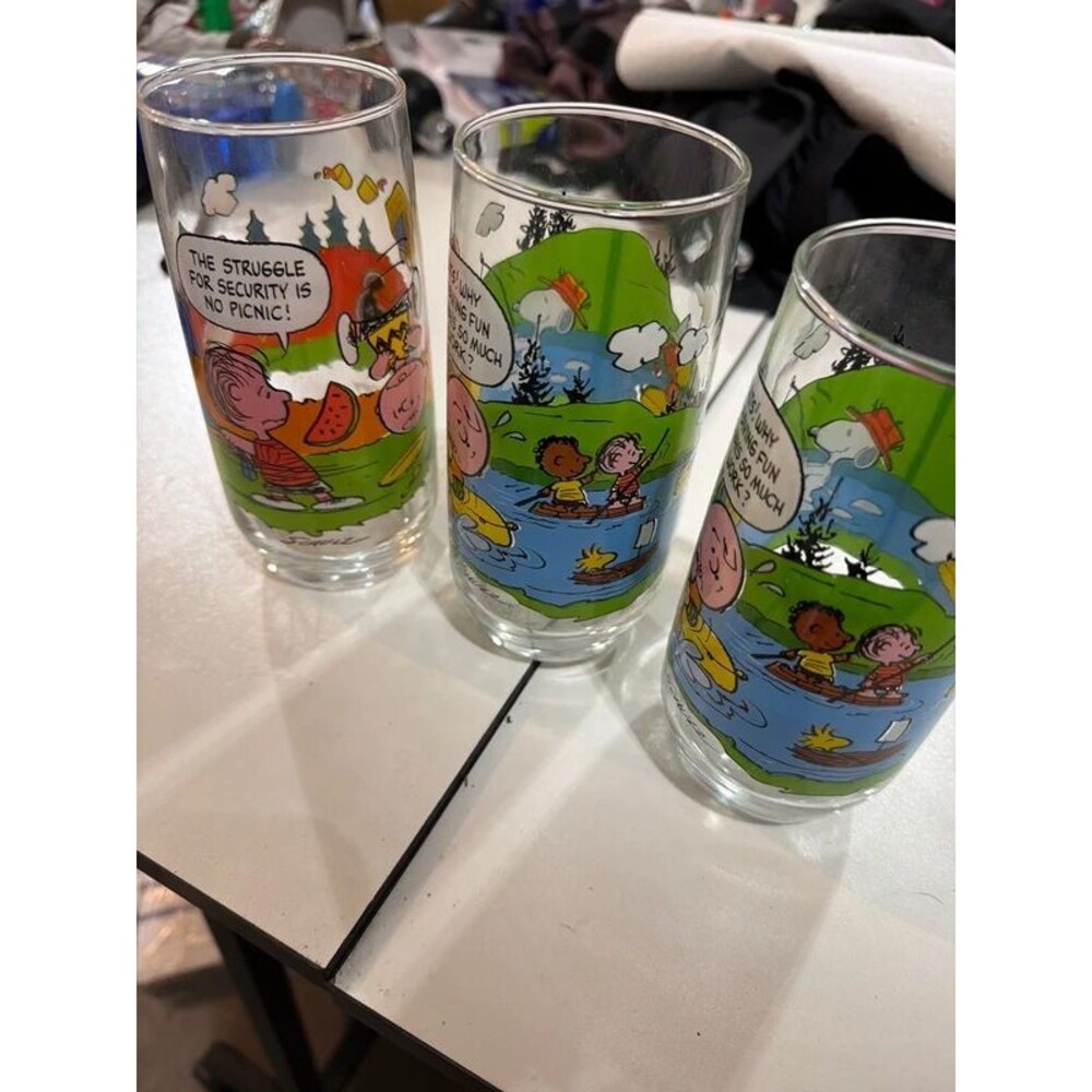 1983 McDonald's Camp Snoopy Collection glasses